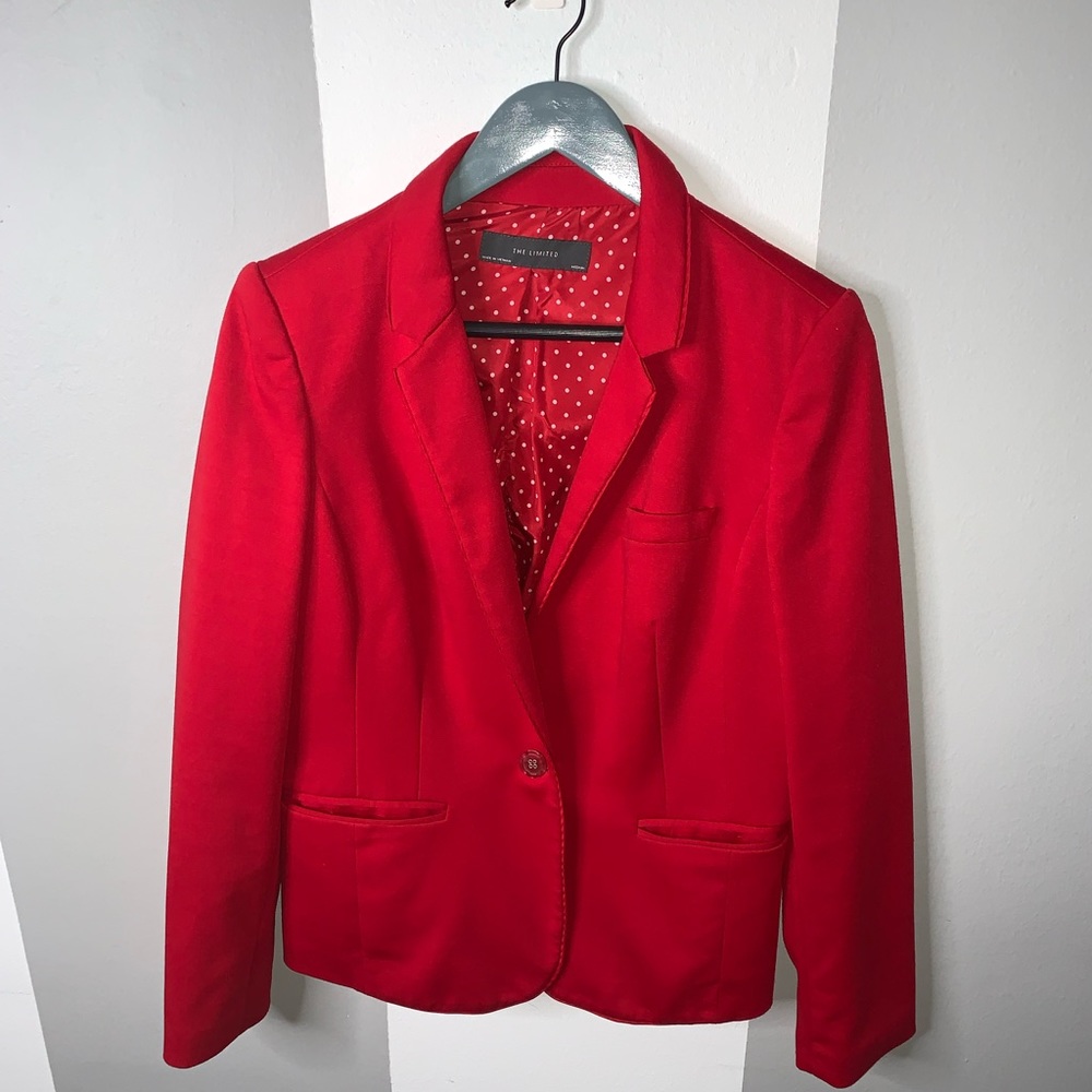The Limited Red Blazer Medium